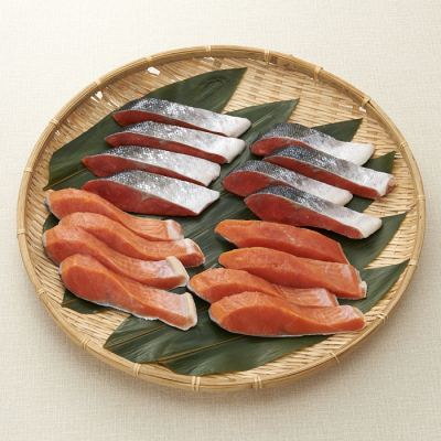 紅鮭・銀鮭(甘塩味＆中塩味)詰合せ