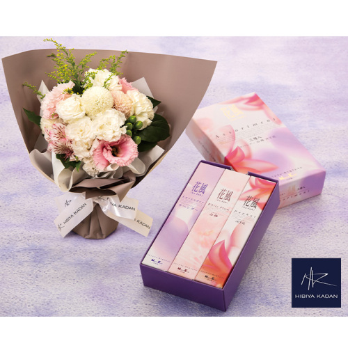 日比谷花壇 KOBEお供えシュシュL+線香 FD1 日比谷花壇 KOBEお供えシュシュL+線香 FD1