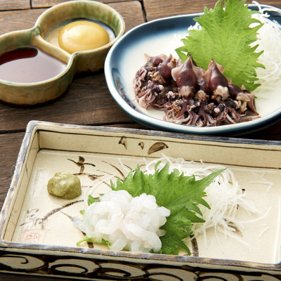 深海の競演（生冷ほたるいか＆生冷白えび）