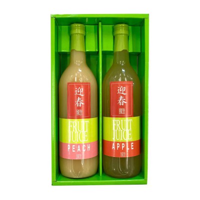 【迎春限定】迎春ラベル フルーツジュース(720ml)アソート(もも・ふじりんご)