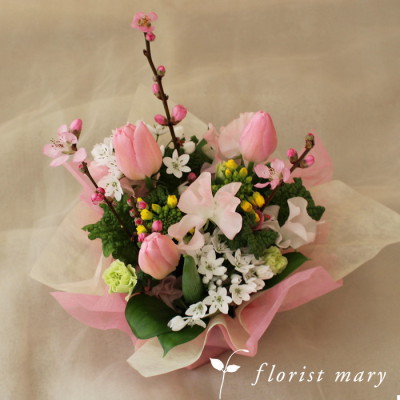 桃のケーキフラワー：ロサ