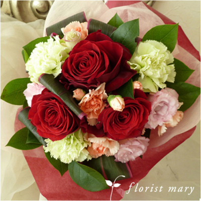 ショートブーケ：ボルドー