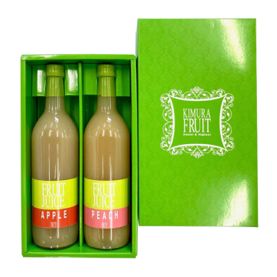 フルーツジュース(720ml)詰合せ 2本【B】(紅玉りんご・もも)