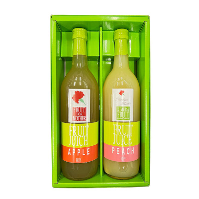 2種のフルーツジュースアソート(ふじりんご・桃)【母の日限定ラベル】