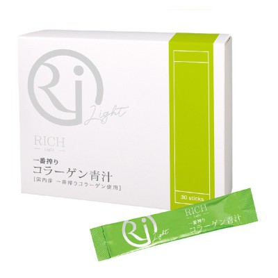 〔エーエフシー〕RICH 一番搾りコラーゲン青汁