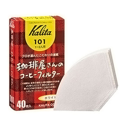 カリタ 珈琲屋さんのコーヒーフィルター101 (1～2人用・40枚入り ホワイト)