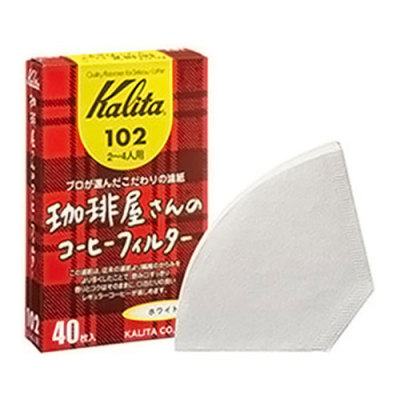 カリタ 珈琲屋さんのコーヒーフィルター102 (2～4人用・40枚入り ホワイト)