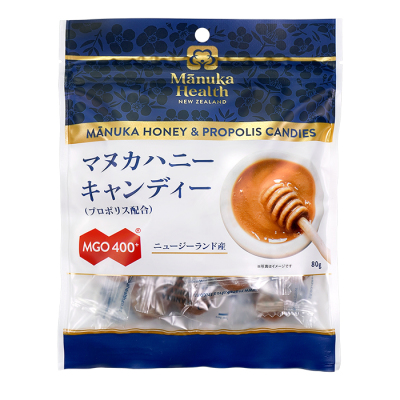 〔マヌカヘルス〕マヌカハニーキャンディー(プロポリス配合)/80g