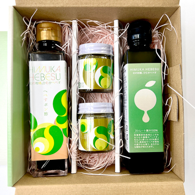 へべすギフトセット(ストレート果汁・ポン酢・へべす胡椒)