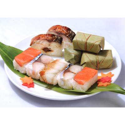 冷凍柿の葉すし詰合せ、焼さばすしセット