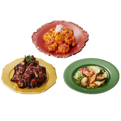 【食品サンプル】酢豚 四陸 海老チリ・金華豚の酢豚セット(h3250149)｜フード(食品・スイーツ