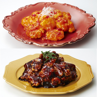 四陸 海老チリ・金華豚の酢豚セット