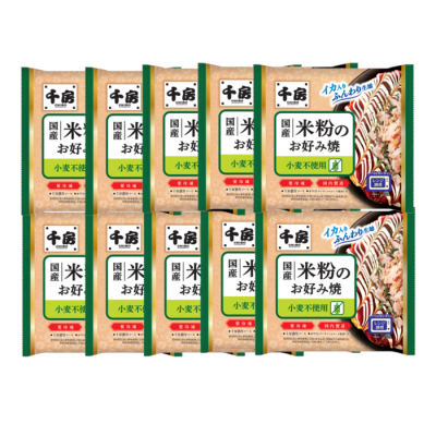 千房 国産米粉のお好み焼いか玉10枚セット