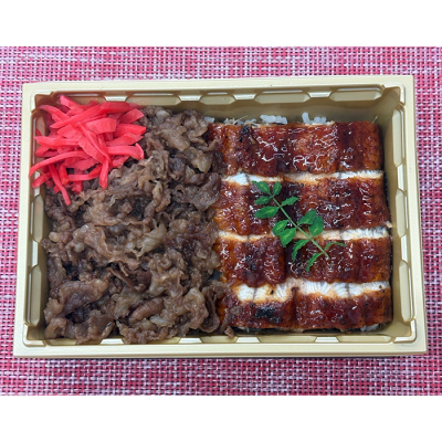 鹿児島大隅産うなぎと黒毛和牛牛めしのコンビ重＜7月19日受け取り＞
