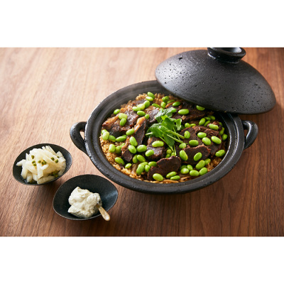 柔らか牛すね肉の炊き込みごはん 茶漬けだし付き