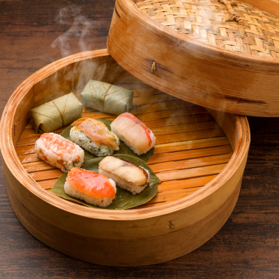 【冷凍食品】柿の葉寿司蒸し寿司仕様5種30個入