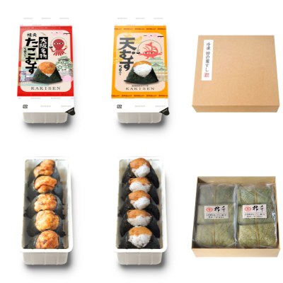 冷凍 たこむす、天むす、柿の葉すしセット