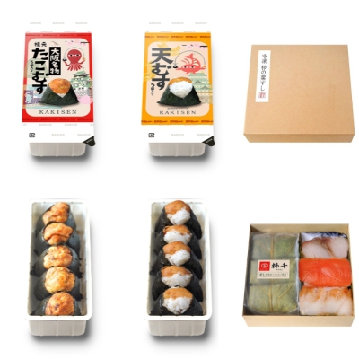 冷凍 たこむす、天むす、柿の葉すしセット