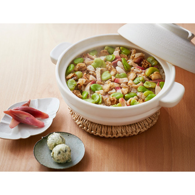 北海道産ほっき貝と帆立の炊き込みごはん 茶漬けだし付き