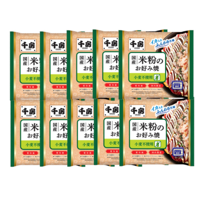 千房 国産米粉のお好み焼いか玉10枚セット