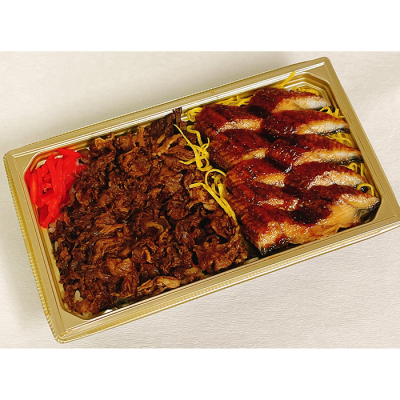 鹿児島大隅産うなぎと黒毛和牛牛めしのコンビ重＜7月26日受け取り＞