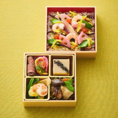 華やぎちらしの二重御膳
