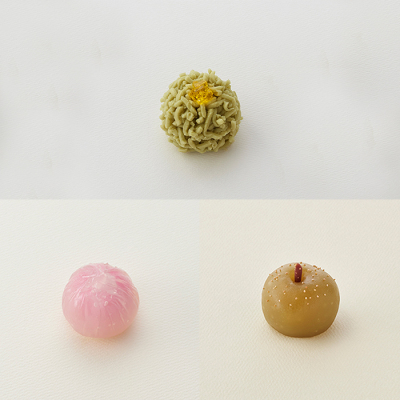 サービス箱入生菓子3個入(沢辺の螢・水仙夏の霜・青梨)＜7月10日受け取り＞