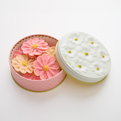 花咲く焼菓子「お花のぼうろ(コスモス)」3缶セット クッキー缶