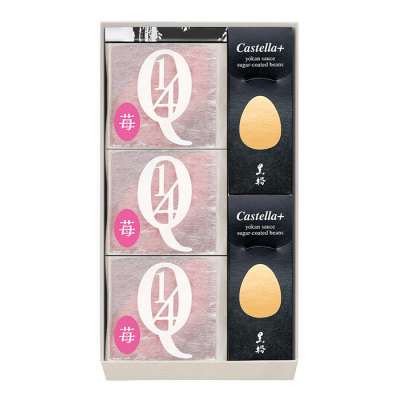 【阪急限定】黒船詰合せ(クアルトバウム苺3個、カステラプラス小豆4個)