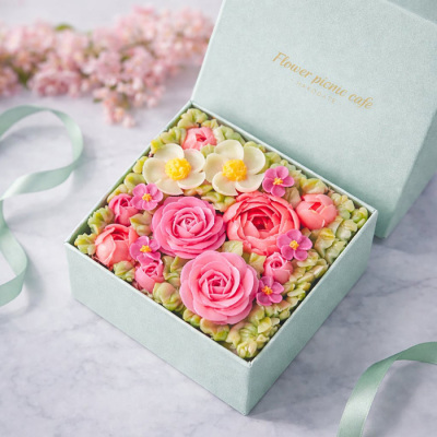 食べられるお花のボックスフラワーケーキ(ブルームガーデン)