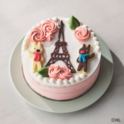 リサとガスパール ローズデコレーションケーキ