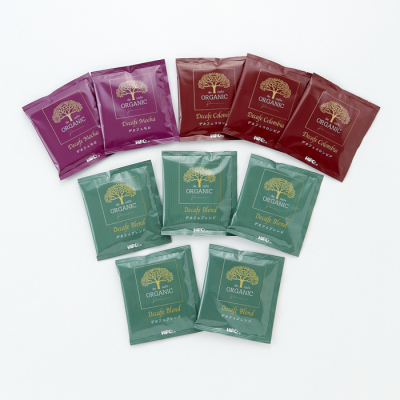 オーガニック・デカフェドリップコーヒー詰合せ10個箱入り