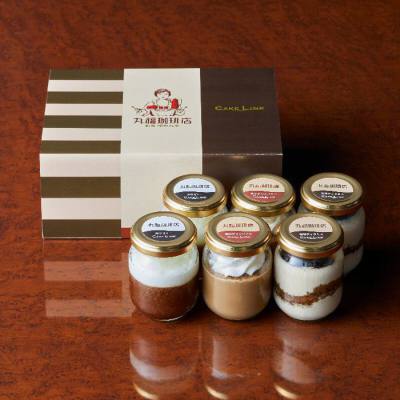 「丸福珈琲店」3種の瓶スイーツセット 6個