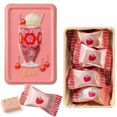 はじけるキャンディチョコレート。 いちごソーダ缶(花だん)
