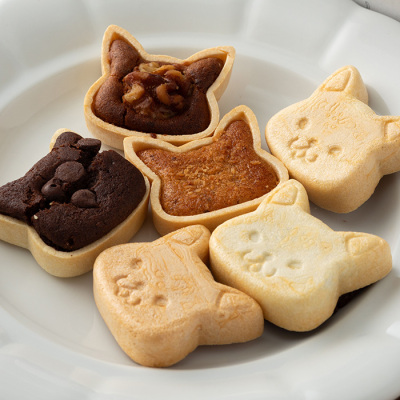 〈北海道産米100%〉ねこのフィナンシェパイ6つセット(乳製品・卵・小麦・白砂糖不使用)