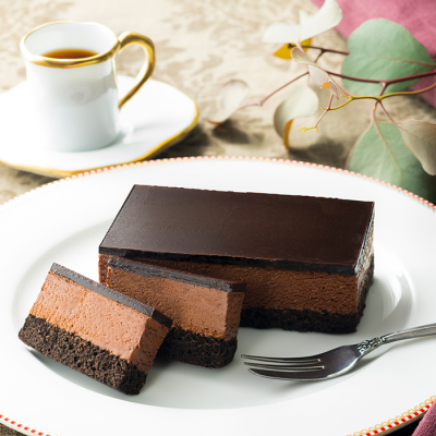 ベルギーチョコレートケーキ・北海道ブリュレチーズケーキセット