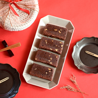 チョコブラウニーのコットンバスケット