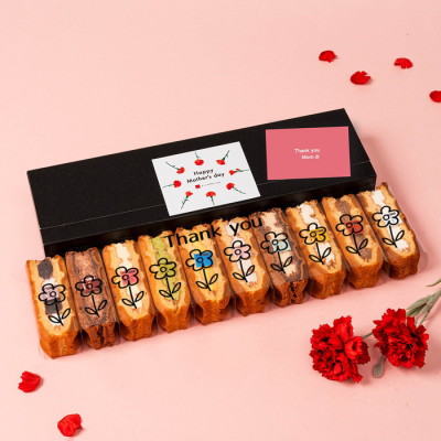 Thank youシート付きワッフルケーキ10種セット(母の日カード付き)
