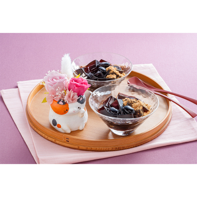 スイーツ＆フラワー 黒豆入り黒蜜わらび餅