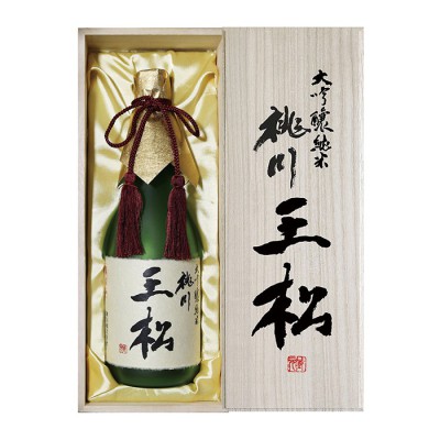 【日本酒(大吟醸純米酒)】青森県〔桃川〕大吟醸純米 王松(桐箱入)