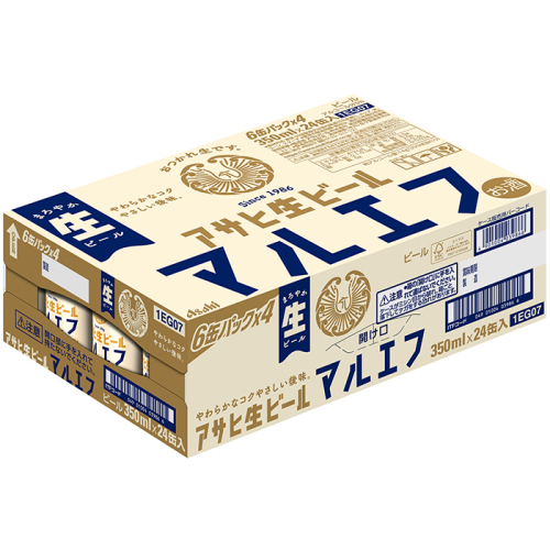 アサヒ生ビール マルエフ(350ml×24本)(h7250143)｜フード(食品