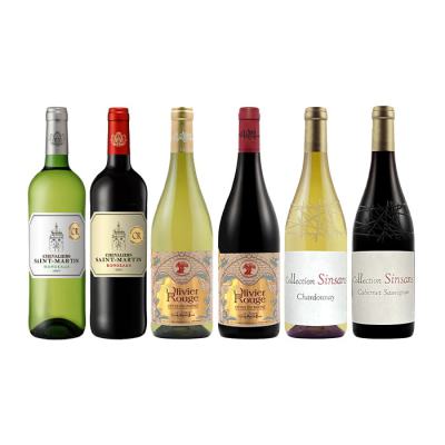 フランスワイン紅白6本セット【Lセット】