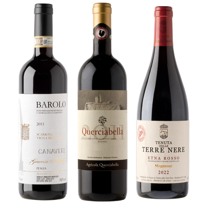 【8】イタリア3大テロワール フルボディ赤3本セット