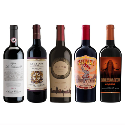キャンティ・クラシコ・リゼルバが入った イタリア3つの都市の赤ワイン5本セット(トスカーナ、ローマ、プーリア)