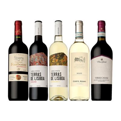 ヨーロッパ周遊気分を味わえるデイリーワイン5本セット【Mセット】