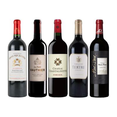 格付けシャトーが入った飲み頃ボルドー5本セット【Bセット】