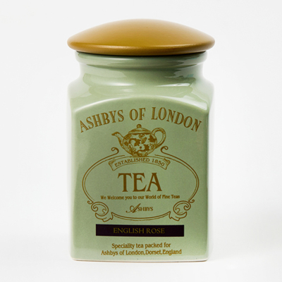 陶器製キャディ イングリッシュローズ リーフバッグ