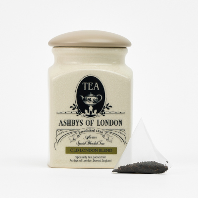 陶器製キャディ ブレンドティー オールドロンドン