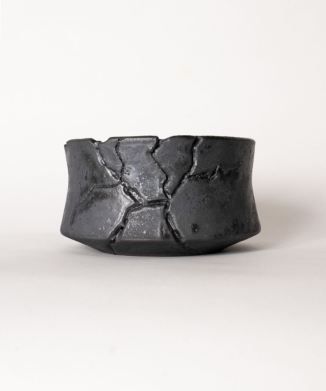 信楽焼クラッシュ浅鉢