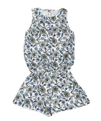 更紗柄タンクオールインワン水着